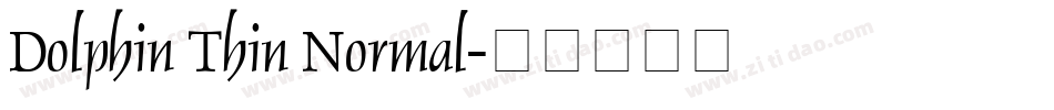 Dolphin Thin Normal字体转换